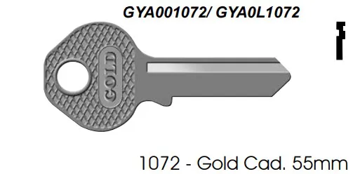 Chave Yale 1072 Gold ( Unidade )