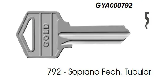 Chave Yale 792 Soprano ( Unidade )