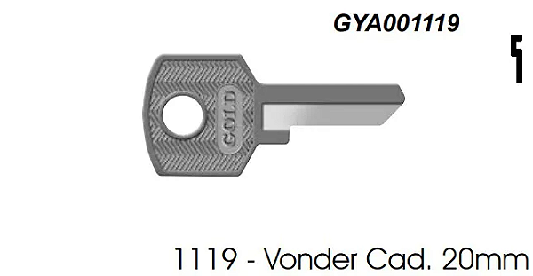 Chave Yale 1119 Vonder ( Unidade )