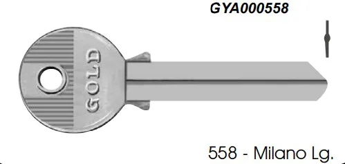 Chave P.Aço 558 Milano ( Unidade )