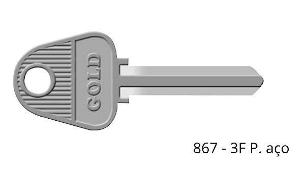 Chave P.Aço 867 3F ( Unidade )