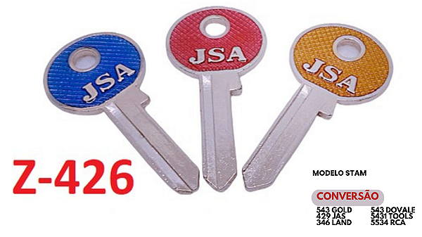 Chave Yale Z-426 Stam ( Gold 543 ) Unidade