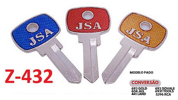 Chave Yale Z-432 Pado ( Gold 693 ) Unidade