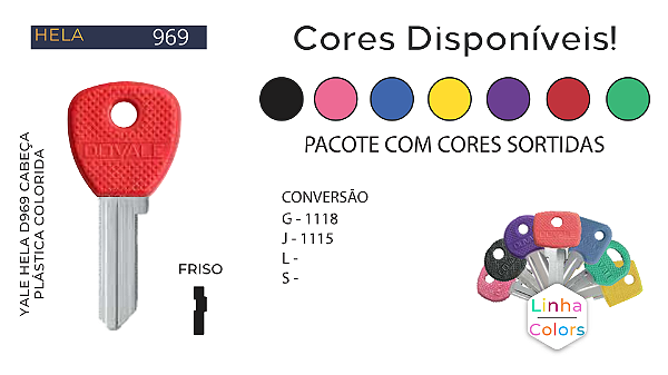 Chave Yale D969 Hela ( Gold 1118 ) Unidade