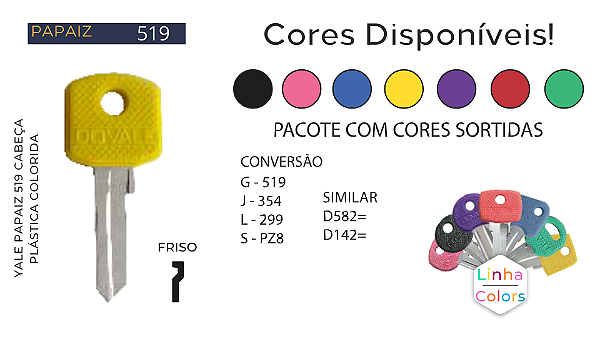 Chave Yale D519 Papaiz ( Gold 519 ) Unidade