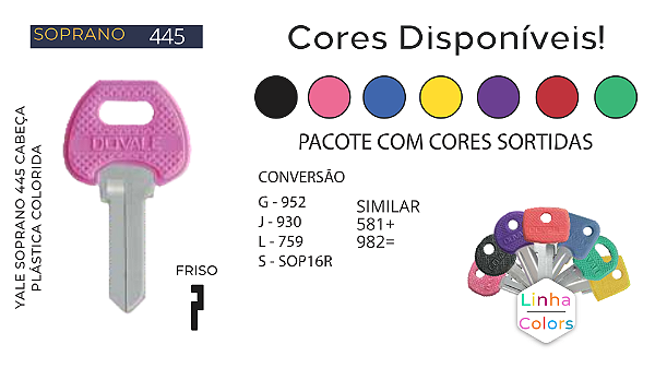 Chave Yale D445 Soprano ( Gold 952 ) Unidade