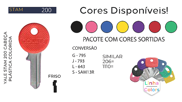 Chave Yale D200 Stam ( Gold 795 ) Unidade