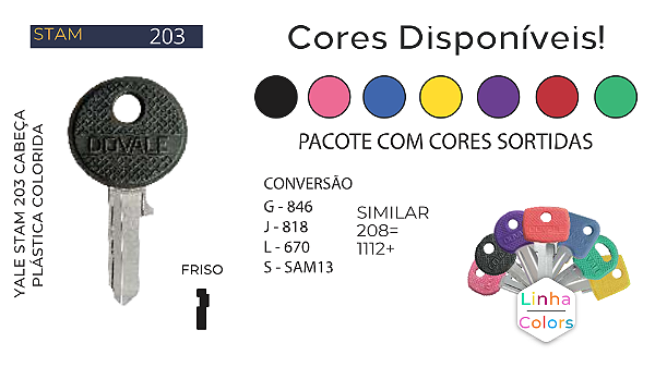 Chave Yale D203 Stam ( Gold 846 ) Unidade