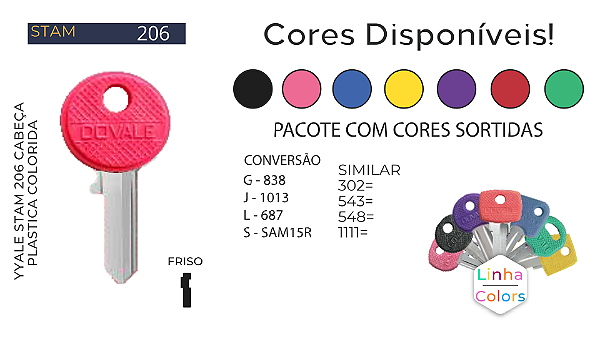 Chave Yale D206 Stam ( Gold 838 ) Unidade