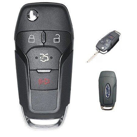 Chave Canivete Ford Ka Novo 4 Botões completa 315 Mhz
