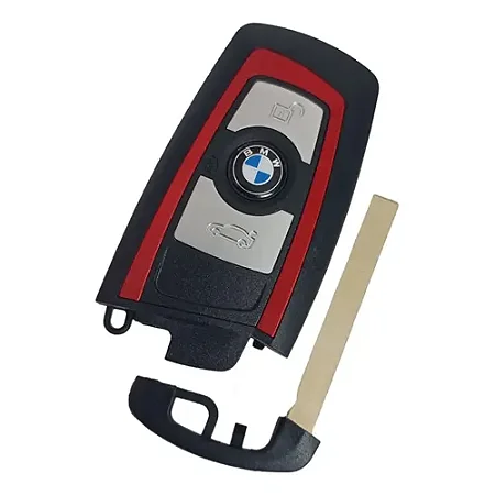 Chave Presença Bmw X3 Carcaça 4 Botões Vermelho