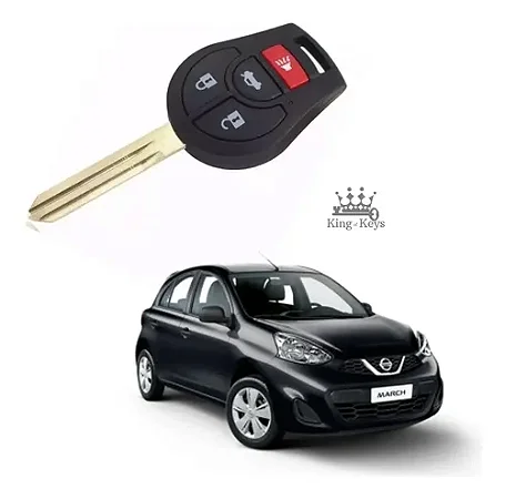 Chave telecomando Nissan March Tidda Versa 4 Botões
