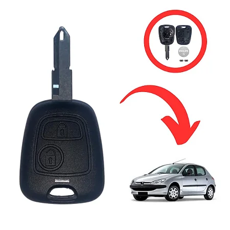 Chave Peugeot Completa 206 207 307 407 Telecomando