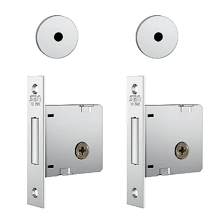 Fechadura Stam Externa Trava Auxiliar Tetra Par 40MM 1004 RR IX Cromado