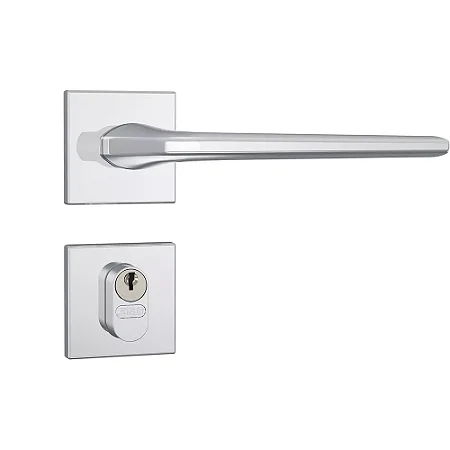 FECHADURA EXTERNA 803/27 ROSETA QUADRADA 1 INOX STAM