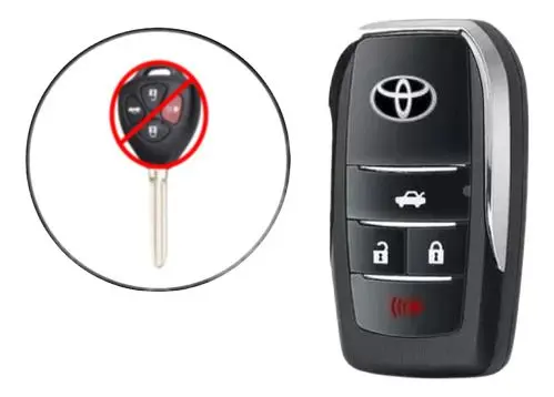 CARCAÇA CHAVE CANIVETE TOYOTA HILUX COROLLA ETIOS 4 BOTÕES