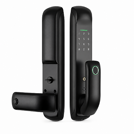 FECHADURA DIGITAL INTELIGENTE TUYA WI-FI COM BIOMETRIA, APP, CARTÃO, SENHA E CHAVE