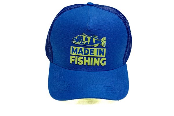 Boné Classic Edition Made in Fishing ® - Original - Azul/Verde Fluor