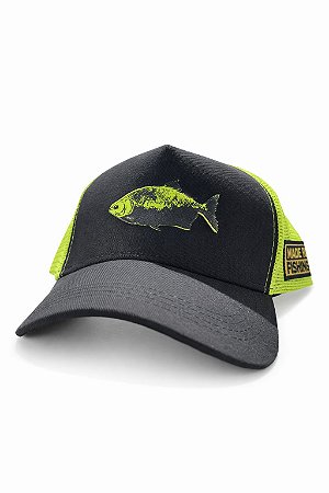 Boné MF Edition Tambaqui ® - Original - Preto/Amarelo Neon