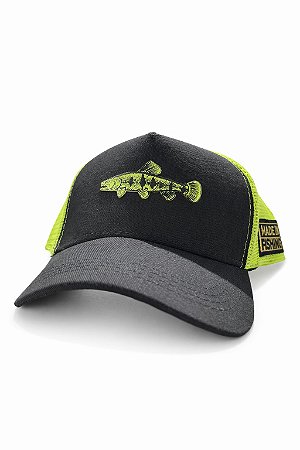 Boné MF Edition Traíra ® - Original - Preto/Amarelo Neon