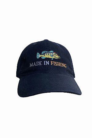 Boné Dad Hat Made in Fishing ® - Original - Preto