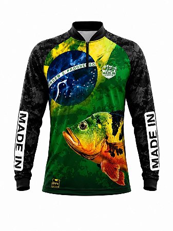 Camisa De Pesca Made In Fishing UV50+ (Tucunaré Brasil)
