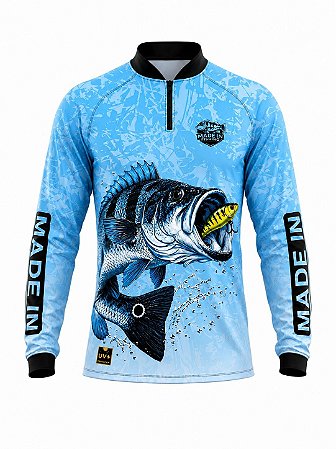 Camisa De Pesca Made In Fishing UV50+ (Tucunaré Azulão)