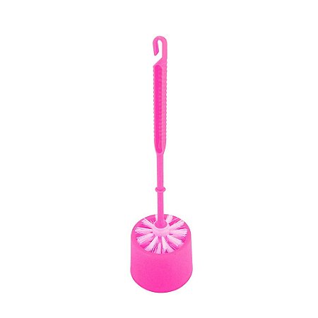 Escova Com Suporte Rosa Pink Para Limpeza De Vaso Sanitário