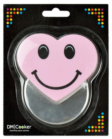 Cortador de Pizza Coração - Rosa