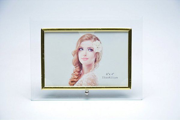 PORTA-RETRATO VIDRO HORIZONTAL 10X15 CM