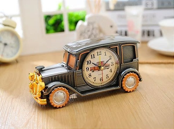 Relogio de Mesa Despertador Carro Antigo classico vintage