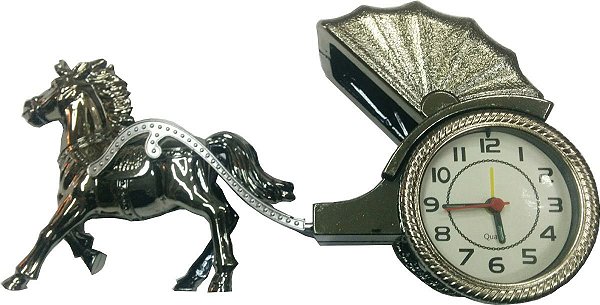 Relógio de Mesa Despertador, Formato de Carruagem.