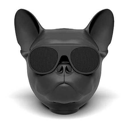 Caixa De Som Bluetooth Bulldog Francês Cachorro Portátil 8w Preto - FRETE GRÁTIS