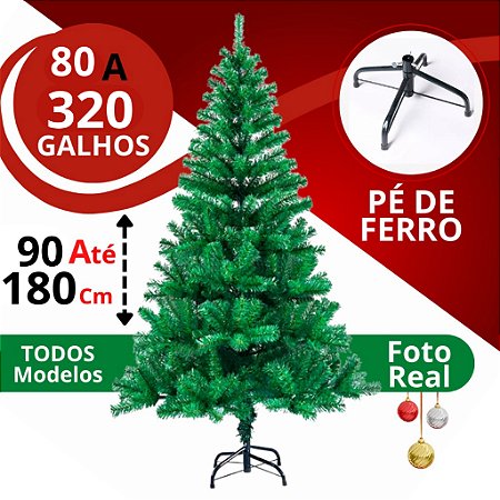 Arvore Natal Grande Pinheiro Decoração Natal 120cm 150cm 180cm 210cm