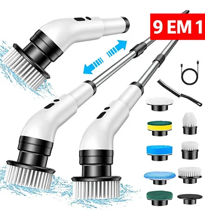 Escova de limpeza elétrica JY-6010 - Branco