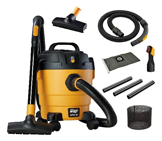 Aspirador De Pó e Água Wap Gtw 10 Compacto 1400w 10 Litros Amarelo/Preto