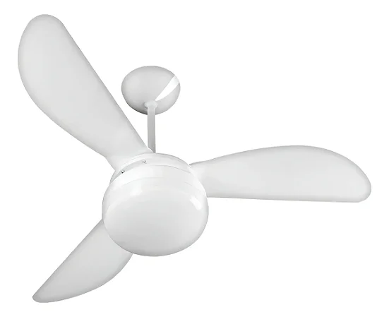 Ventilador De Teto Ventisol Fênix E-27 Branco 130w Com 3 Pás De Plástico, 960 mm De Diâmetro
