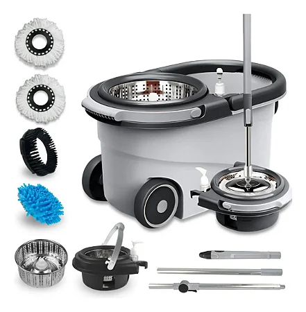 Mop NYBC Mop Giratório Plus com balde centrífuga Cinza