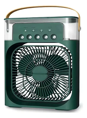 Umidificador FAN Air Cooler Fan Verde-escuro 600mL 3 Velocidades