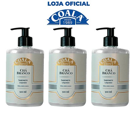 Kit 3 Unidades Coala Sabonete Líquido Chá Branco 500 ml