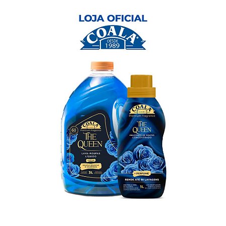 Kit Coala Laundry The Queen - 1 lava Roupas 3L +1 Amaciante1L