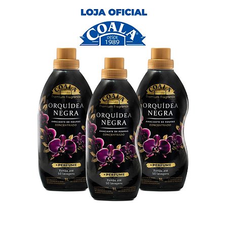 Kit Coala Laundry 3 Amaciantes - Orquídea Negra 1L