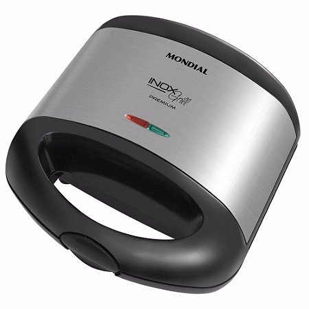 Sanduicheira Grill Mondial Premium Inox Grill S-07 Preta/Prata - 127 V