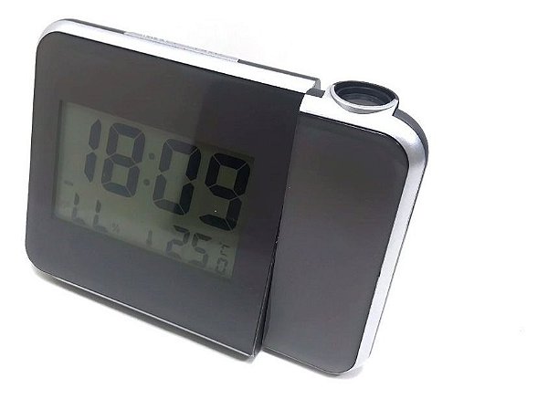 Relógio Digital Mesa Projetor Alarme Termômetro Calendário