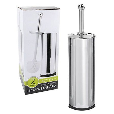 ESCOVA PARA VASO SANITÁRIO COM SUPORTE EM INOX
