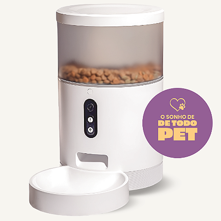 Alimentador Automático WI-FI Cães e Gatos Pets Programável App com Câmera - Aitek