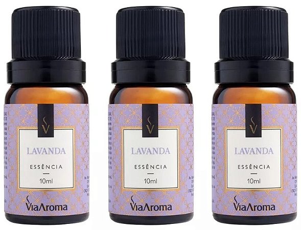 Kit 3 Essência Lavanda 10ml - Via Aroma