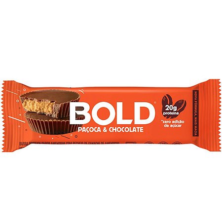 Bold Bar 20g de Proteína - Paçoca & Chocolate - Unidade 60g