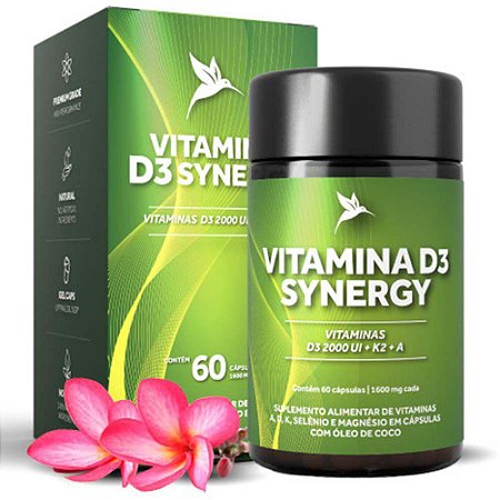 Vitamina D3 Synergy - Pura Vida - 60 capsulas