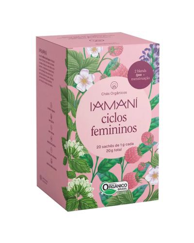 Chá Orgânico, Ciclos Femininos (TPM + Menstruação) - Iamani - 20 sachês